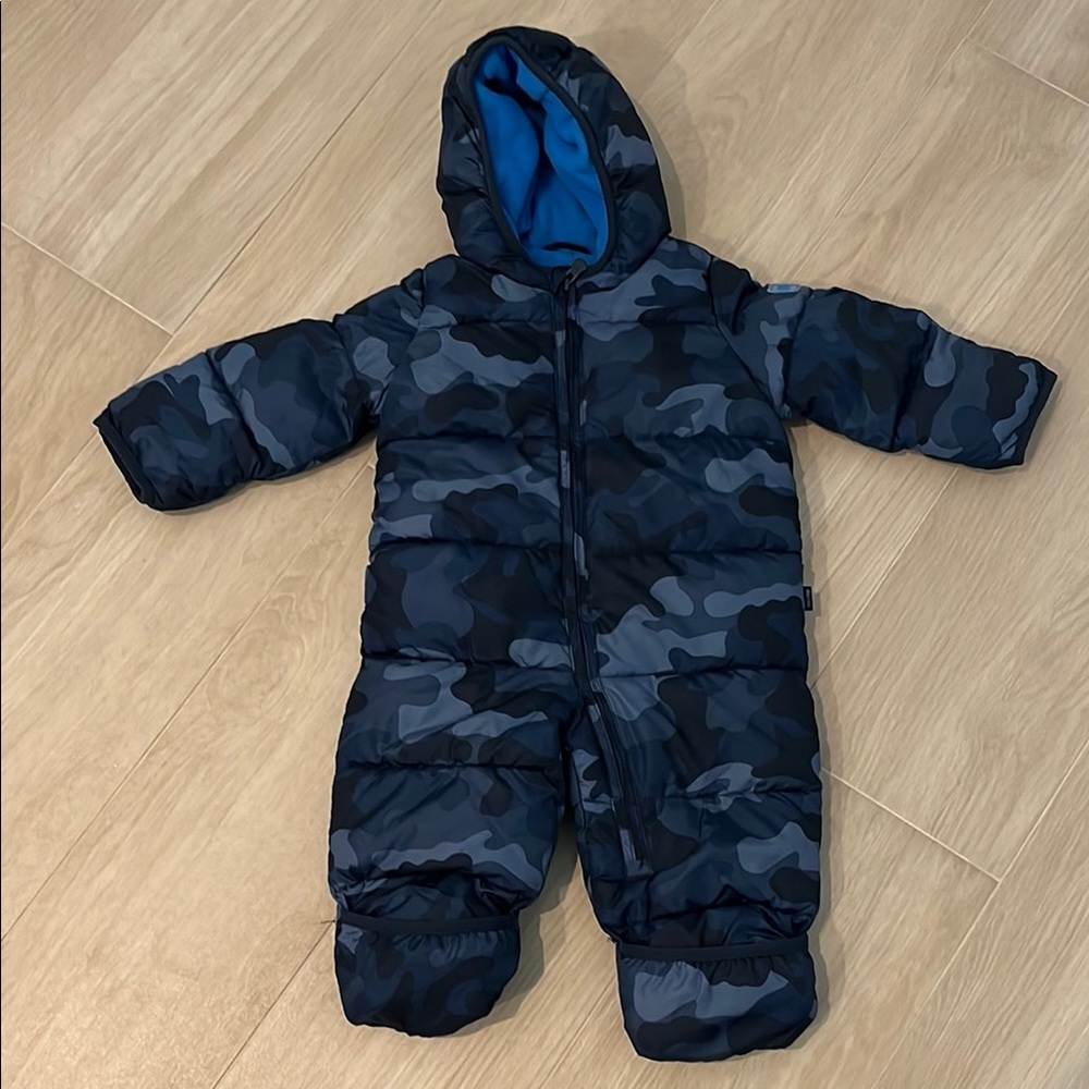 Camo Hooded Baby Snowsuit